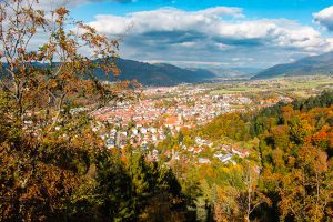 Vue de Waldkirch en Forêt noire